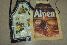 2 x Vintage PVC Aprons Inc -