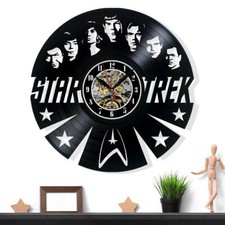 Star Trek Vinyl Record Wall Clock Gift Surprise Ideas Friends Birthdays Decor