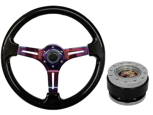 Black neo chrome - black, steering