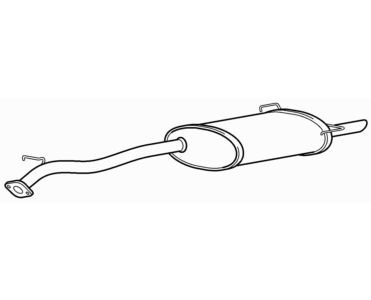 Quality rear exhaust - exhaust, silencer