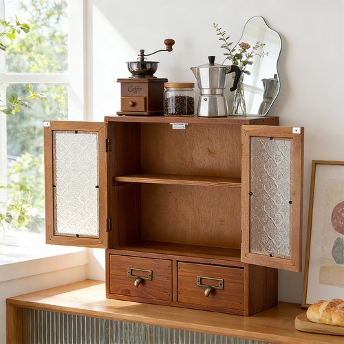 Rustic wooden display - rustic, cabinet