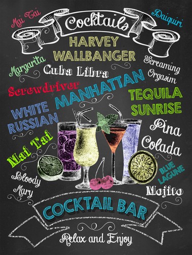 Cocktail bar retro metal - cocktail, bar,