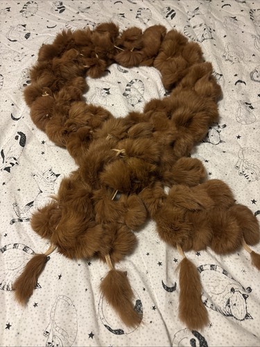 Vintage fur stole scarf - scarf, brown