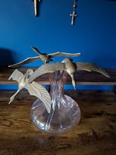 3 Vintage Brass Flying Ducks