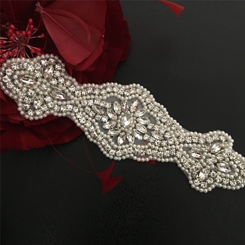 Beaded bridal applique - beaded,
