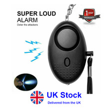 Personal Alarm Self Defence Keychain Panic Alarm for Women, Kids LED Light BLACK