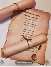 PERSONALISED VINTAGE SCROLL Anniversary,Wedding invite,graduation,pirate etc