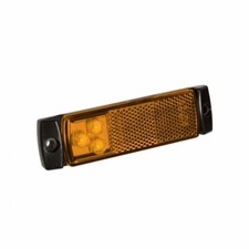 LED Autolamps 129AM LED SIDE MARKER Light with REFLECTOR (Fly Lead) 12/24V