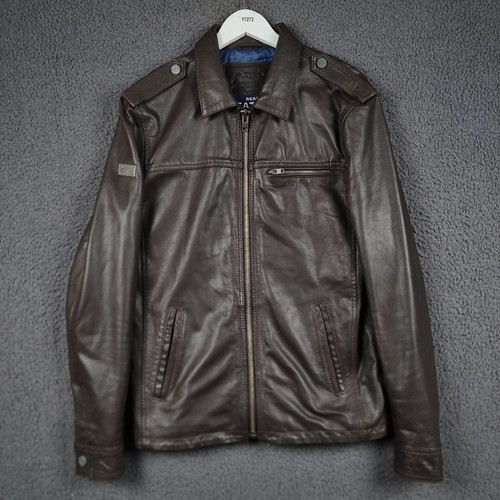 Superdry leather jacket mens - leather,