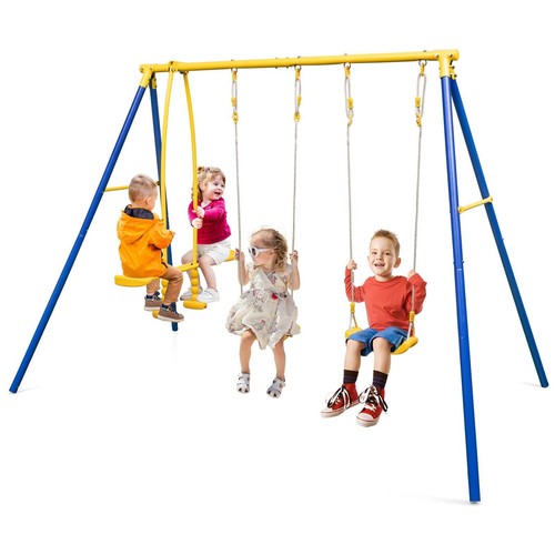 Costway kids metal swing - swing, set