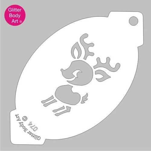 Reindeer stencil template - reindeer, 074