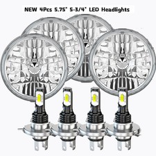 DOT H5001 H5006 4PC 5.75" LED Headlights fit for Dodge D100 D200 W100 W200 Truck