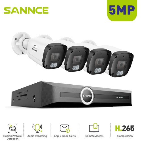 Sannce 5mp cctv camera - 5mp, system