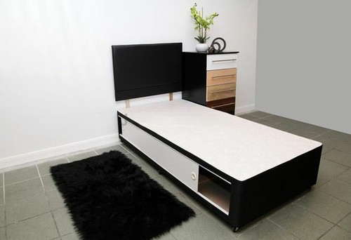2ft6 3ft single divan bed - ,