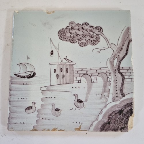 Antique 18thc delft manganese - antique,