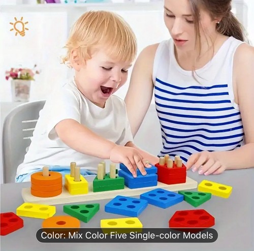 Wooden sorting stacking - sorting,