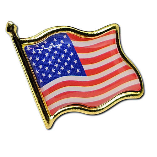 Usa flag badge pin - flag, united