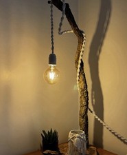 Two Long Macrame Pendant Lamp