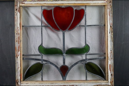 Antique stained glass - glass, window