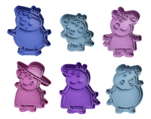 Peppa pig cookie cutters - cutters, +