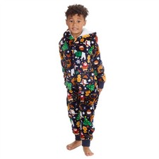 Kids Christmas 1Onesie Xmas Nightwear Boys Girls Childs Fleece All In One