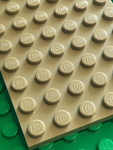 Lego large baseplate - baseplate, tan
