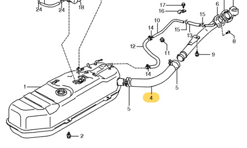 Fuel filler pipe - for, rascal