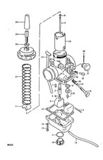 Suzuki Genuine Carburetor Assembly TS125 N T X W Engine 09491-20002-000
