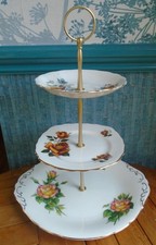 3 tier china cake stand