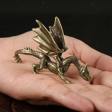 Brass Dragon Ornament Flying Dragon Statue Realistic Small