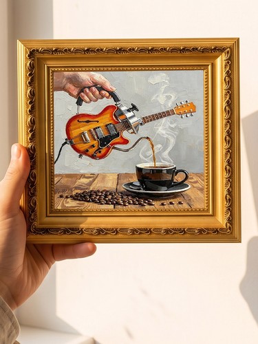 Electric guitar coffee - electric, oil