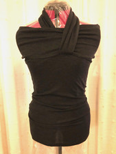 Brunello Cucinelli Off Shoulder Top Large UK12 Dark Grey 98/2 Wool/Elastane £595