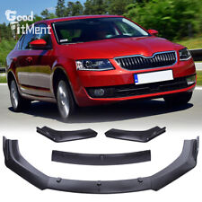 For Skoda Octavia IV Front Bumper Lip Spoiler Splitter Diffuser Matte Black