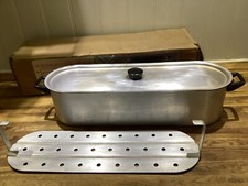 Vintage French Tournus Fish Kettle/Poacher   20" 51 cms   with original box.