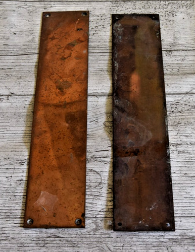 Antique metal finger plate - antique,