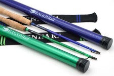 DragonTAIL FoxFIRE Fiberglass Hybrid Tenkara Rod 3 Zoom Lengths With Spare Tip