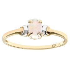 9ct Yellow Gold Opal Solitaire Ring By Citerna