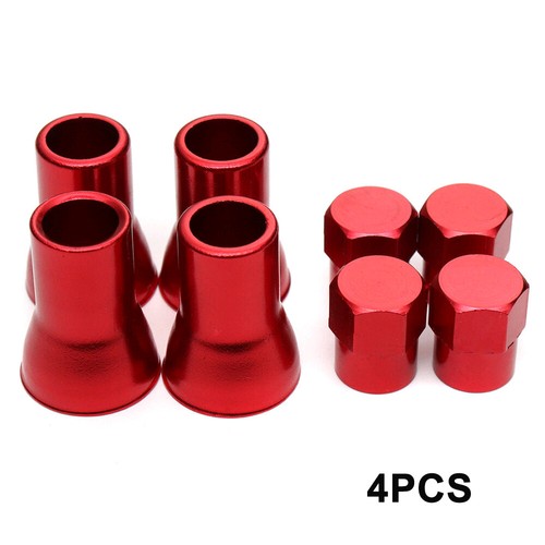 4pcs red aluminium - red,