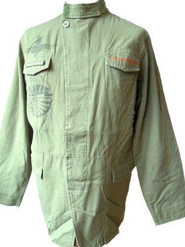 Army jacket mandarin collar