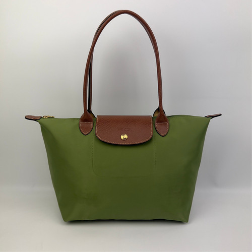 Longchamp tote green handbag - longchamp, tote-green