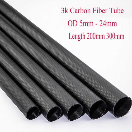 Carbon fiber tube matte - fiber, plain