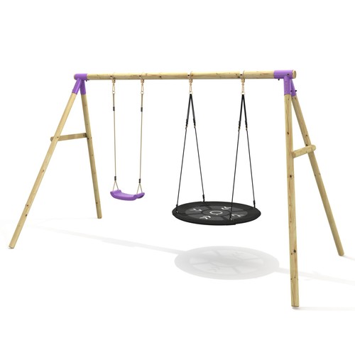 Rebo double swing set - double,