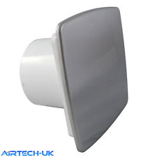 Bathroom Extractor Fan 100mm / 4" Timer & Humidity Sensor NI 100H Chrome Finish