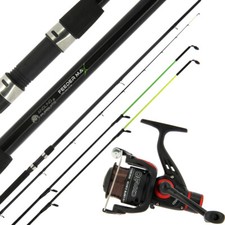 Fishing Feeder Quiver Set 10ft Rod With 2 Tips and Rear Drag Reel Coarse Tackle