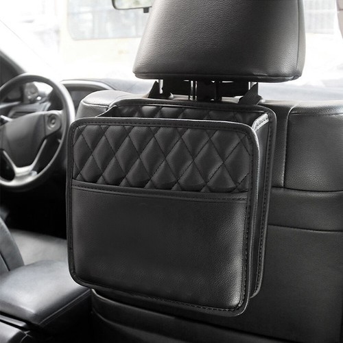 Leather car seat storage - pu,