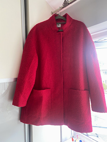 Red pink bouclé lined - red, /pink