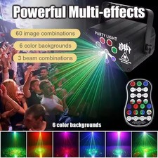 60 Patterns Laser Projector Stage Light LED RGB Party Show Club DJ Disco Light