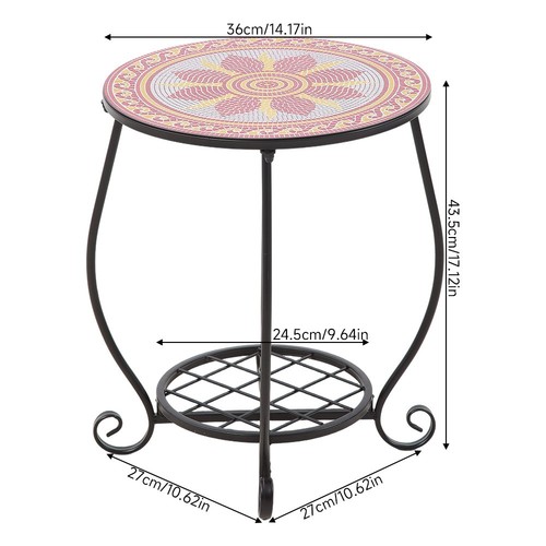 Iron round side - round, coffee