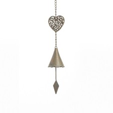 Cast Iron Decorative Hanging Heart Bell Garden Gift