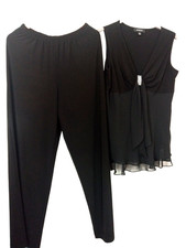 R&M Richards Black Elegant Top